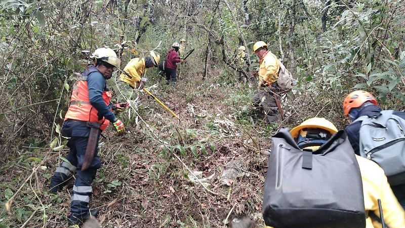 Reciben elementos de PC Ixtaczoquitlán, capacitación en incendios forestales